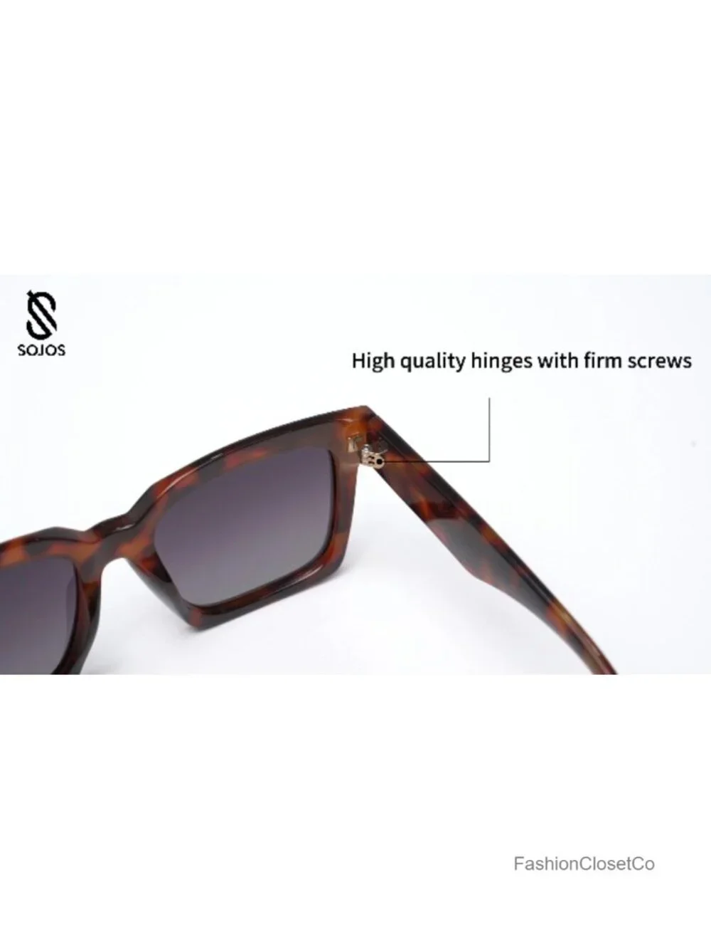 Trendy Square Polarized Sunglasses for Men Women UV400 Protection Large
